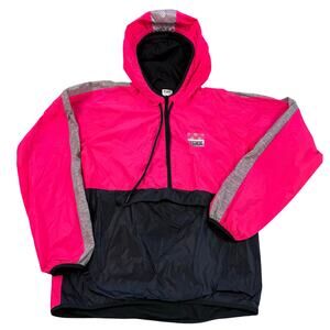 Victoria's Secret PINK Anorak Jacket M Hooded Windbreaker Coat 1/2 Zip